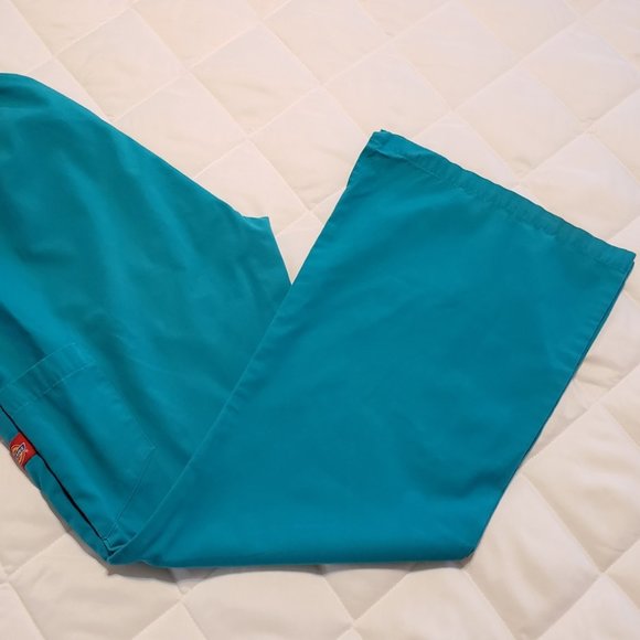 Dickies Scrub Pants with Elastic Waistband- Aqua - Picture 9 of 9
